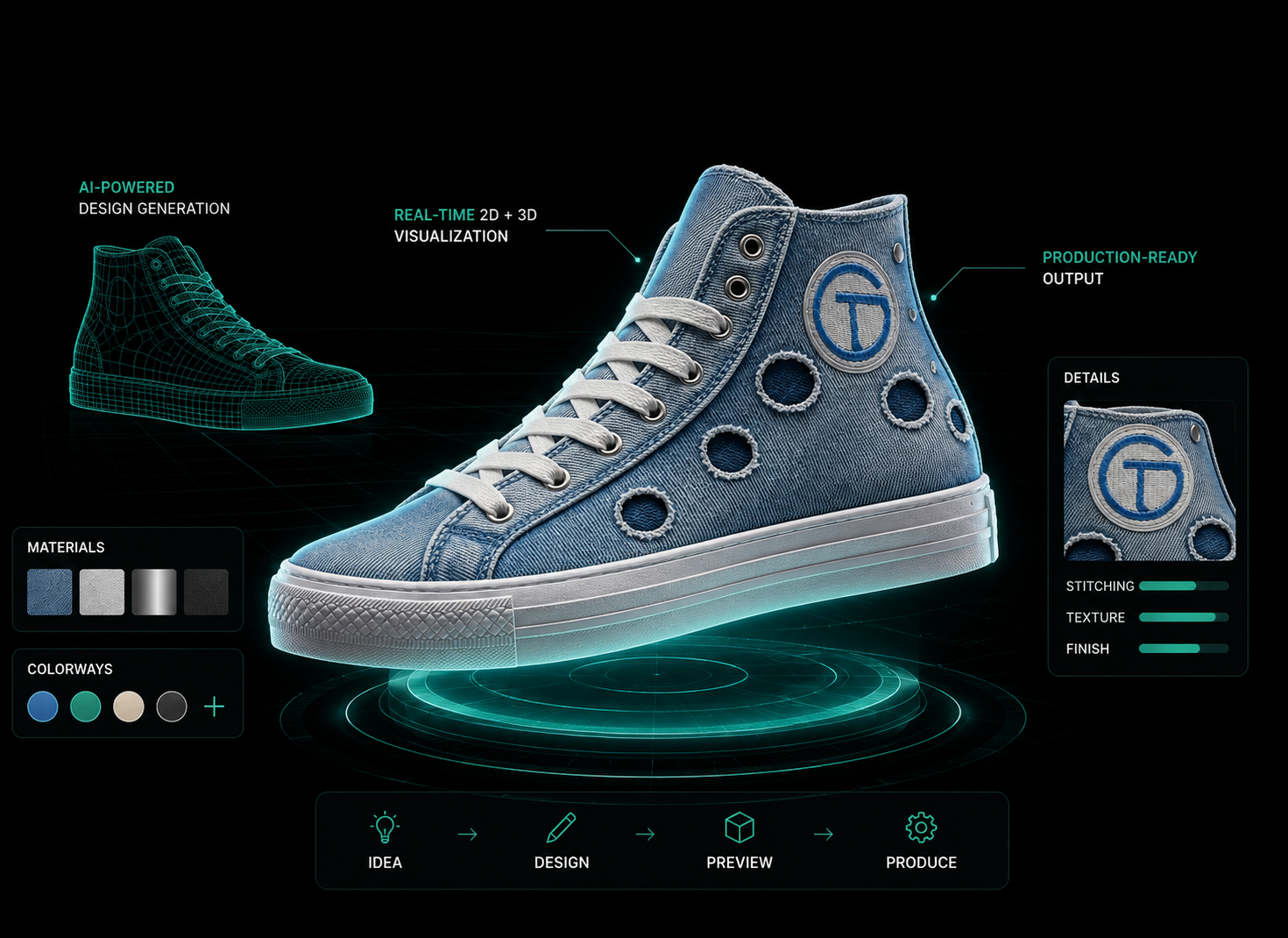 Tangibl sneaker feature hero demonstration 1